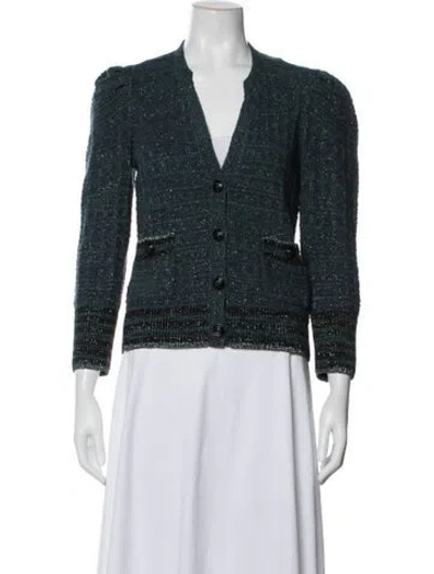 Pre-owned L'agence Tweed Pattern Jacket In Multi