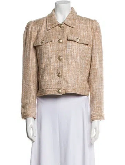 Pre-owned L'agence Tweed Pattern Jacket In Neutral
