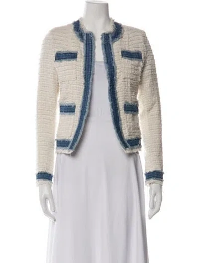 Pre-owned L'agence Tweed Pattern Jacket In Neutrals
