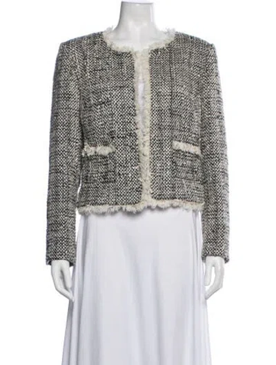 Pre-owned L'agence Tweed Pattern Jacket In Neutrals