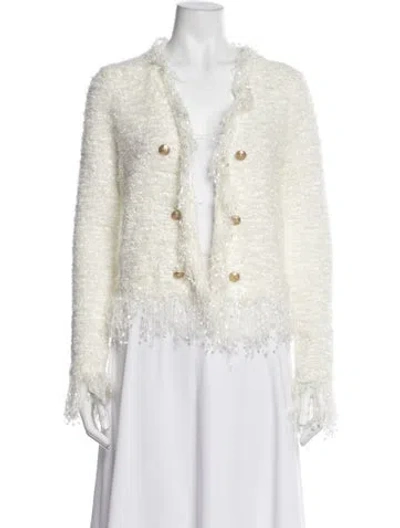 Pre-owned L'agence Tweed Pattern Jacket In Neutrals