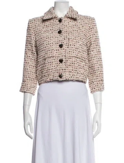 Pre-owned L'agence Tweed Pattern Jacket In Neutrals