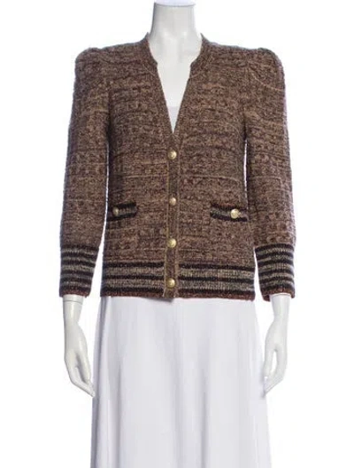 Pre-owned L'agence Tweed Pattern Jacket W/ Tags In Multi