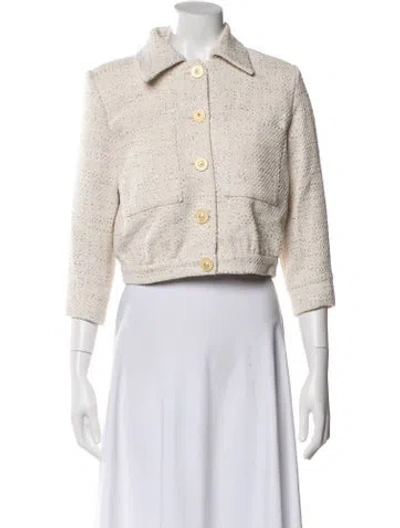 Pre-owned L'agence Tweed Pattern Jacket W/ Tags In Neutral