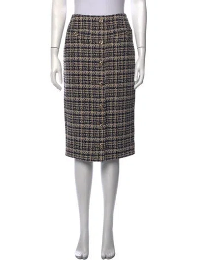 Pre-owned L'agence Tweed Pattern Midi Length Skirt W/ Tags In Pink