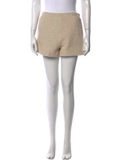 Pre-owned L'agence Tweed Pattern Mini Shorts In Metallic/neutrals