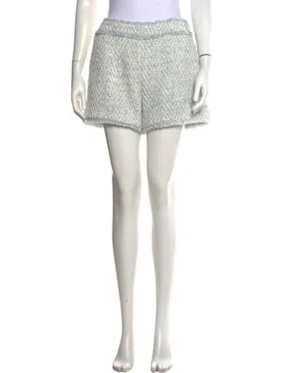 Pre-owned L'agence Tweed Pattern Mini Shorts W/ Tags In Neutrals