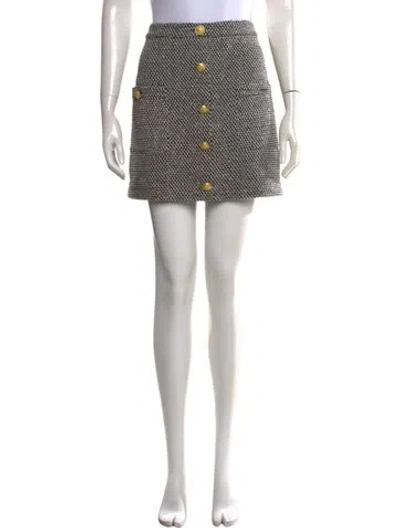 Pre-owned L'agence Tweed Pattern Mini Skirt In Black