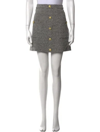 Pre-owned L'agence Tweed Pattern Mini Skirt W/ Tags In Black