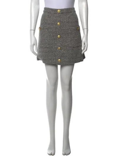 Pre-owned L'agence Tweed Pattern Mini Skirt W/ Tags In Black