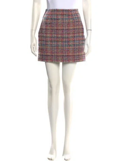 Pre-owned L'agence Tweed Pattern Mini Skirt W/ Tags In Multi