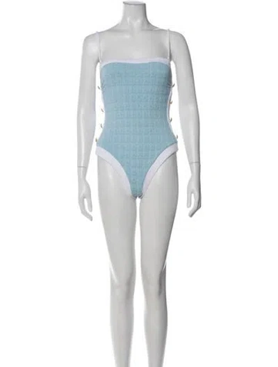 Pre-owned L'agence Tweed Pattern One-piece In Neutral