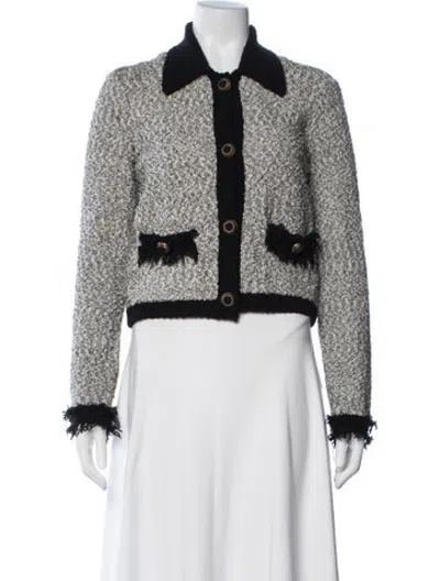 Pre-owned L'agence Tweed Pattern Sweater In Multicolor