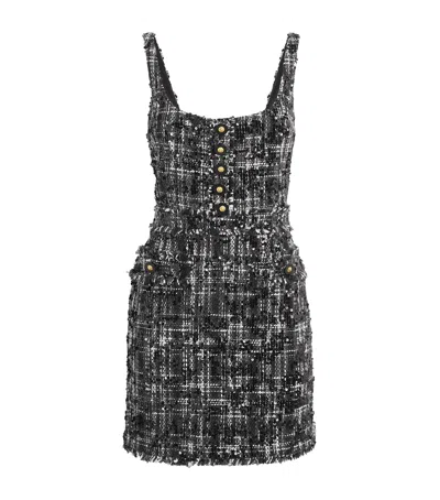 L'AGENCE TWEED SEQUINNED VALLI MINI DRESS