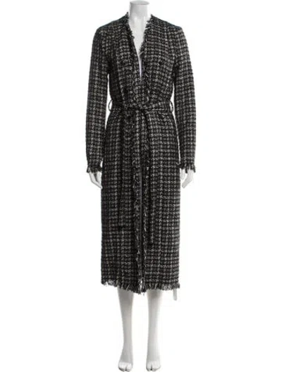 Pre-owned L'agence Tweed Tweed Pattern Coat In Black