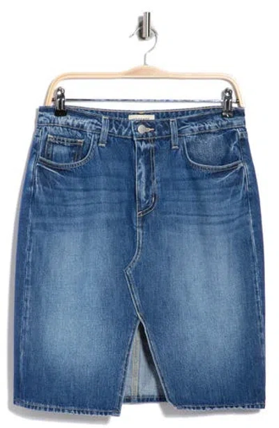 L'agence Tylee Denim Skirt In Blue