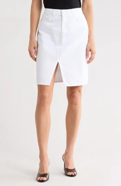 L'agence Tylee Denim Skirt In White