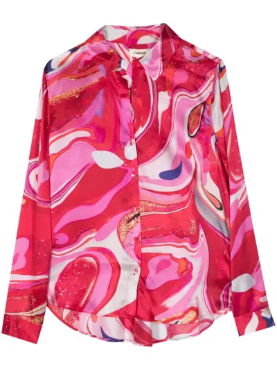 L'AGENCE TYLER ABSTRACT-PATTERN SILK SHIRT