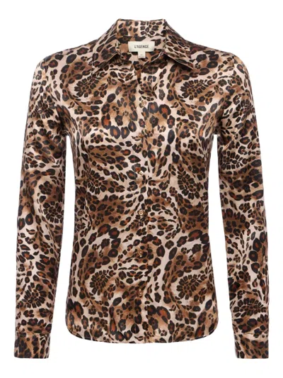 L'agence Tyler Long-sleeve Shirt In Brown