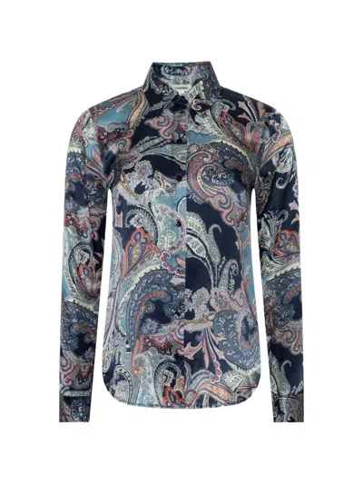 L'agence Tyler Paisley-print Blouse In Blue