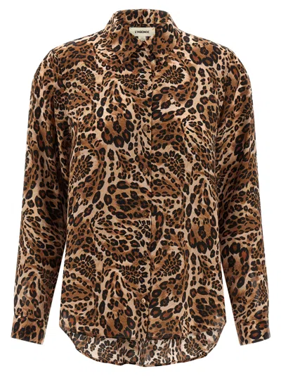 L'agence 'tyler' Shirt In Brown