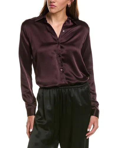 L'agence Tyler Silk Blouse In Burgundy