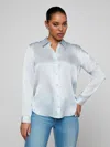 L'agence Tyler Silk Blouse In White