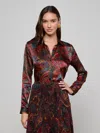 L'agence Tyler Silk Blouse In Multi