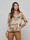L'agence Tyler Silk Blouse In Multi