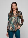 L'agence Tyler Silk Blouse In Multi