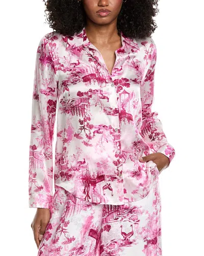 L'agence Tyler Silk Blouse In Pink