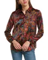 L'agence Tyler Silk Blouse In Red