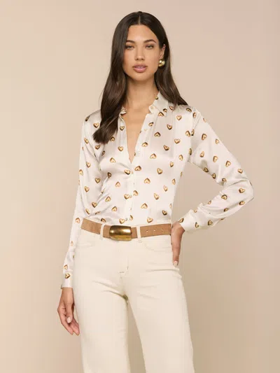 L'agence Tyler Silk Blouse In White