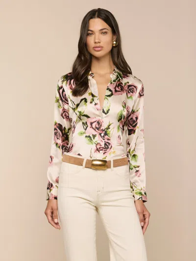 L'agence Tyler Silk Blouse In White