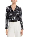 L'agence Tyler Silk Printed Blouse In Multi