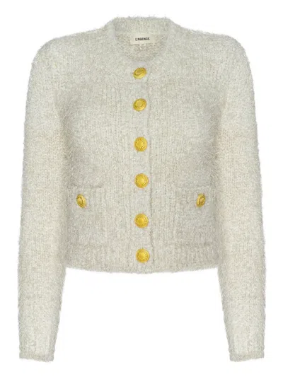 L'agence Una Button Cardigan In Brown