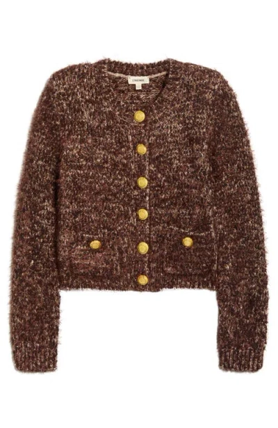 L'AGENCE L'AGENCE UNA CROP EYELASH TWEED CARDIGAN