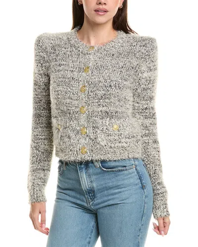 L'agence Una Knit Cardigan In Gray