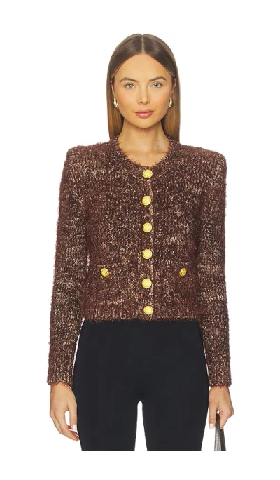 L'agence Una Knit Cardigan In Multi