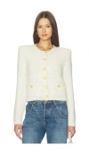 L'agence Una Knit Cardigan In White