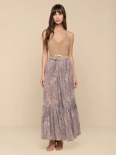 L'agence Ursie Maxi Skirt In Gray