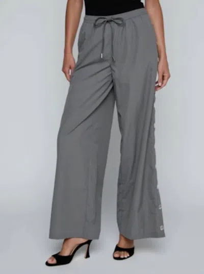 L'agence Valkyrie Snap Track Pants In Gray