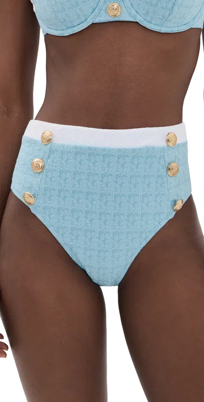 L'agence Vanessa Colorblock Chic High Waisted Bottoms Powder Blue