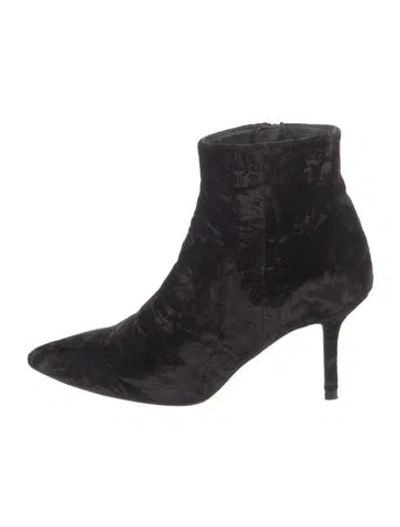 Pre-owned L'agence Velvet Boots In Black