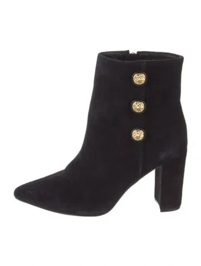Pre-owned L'agence Velvet Boots In Green