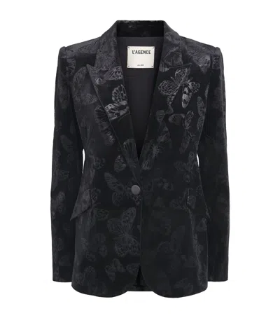 L'agence Velvet Chamberlain Blazer In Black