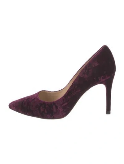 Pre-owned L'agence Velvet Pumps In Purple