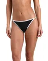 L'agence Violet Fine Line String Bikini Bottom In Black