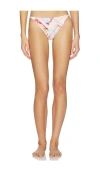 L'agence Violet Postcard Print String Bottom In Multi