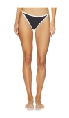 L'agence Violet Fine Line String Bikini Bottom In Black